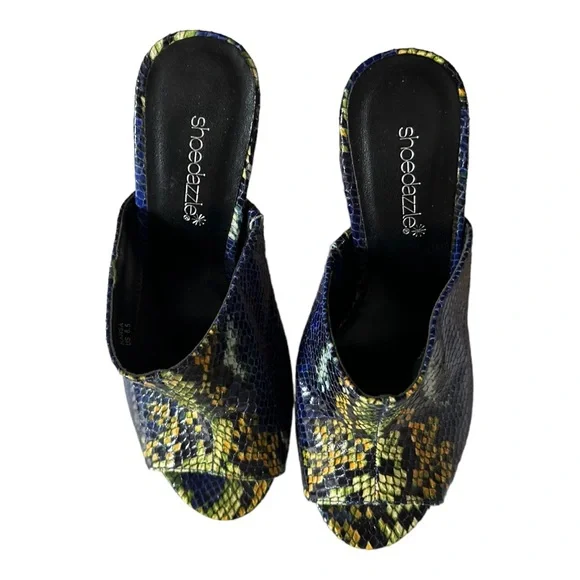 Snake skin slip in heels Shoe Dazzle like new women’s 8.5 heel 4 1/2” - Picture 6 of 8